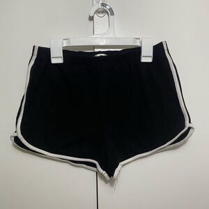 Bozzolo Black Athletic Shorts with White Edging